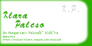 klara palcso business card